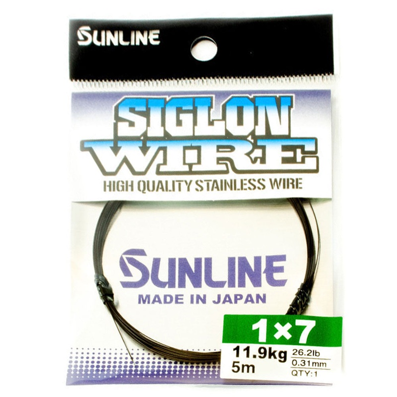 Siglon Wire 1×7 / 5 m|5.6 kg / 0.21 mm|9.6 kg / 0.27 mm|11.9 kg / 0.31 mm|15.5 kg / 0.34 mm|18.4 kg / 0.41 mm