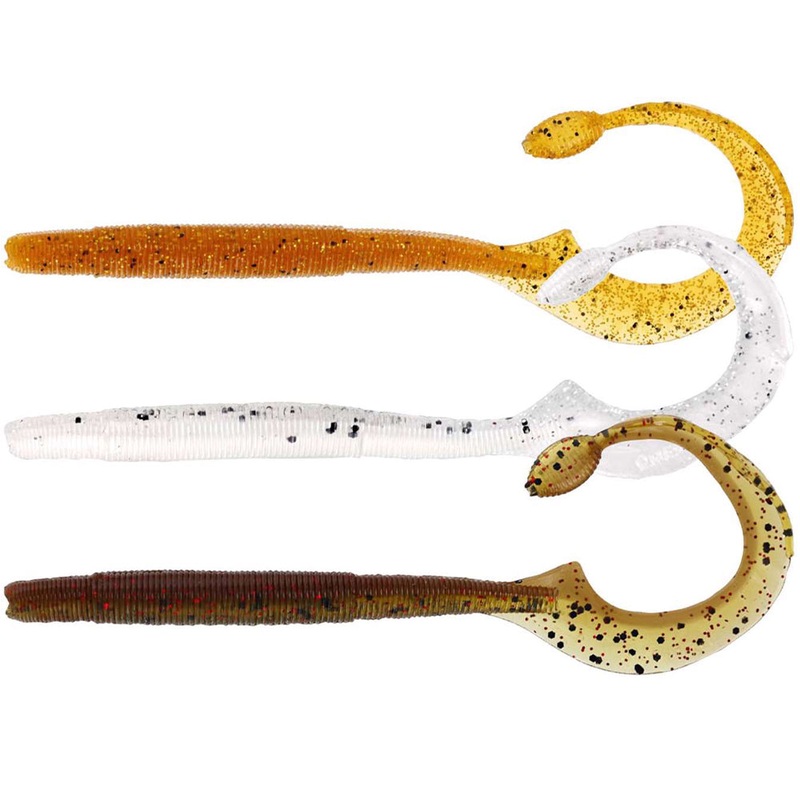 Ned Worm Curl|12.0 cm / 3.0 g|Black/Chartreuse|Clear Water Mix 7|Dark Water Mix 7|Magic Baitfish|Motoroil Pepper|Shiner|UV Craw|Watermelon Red