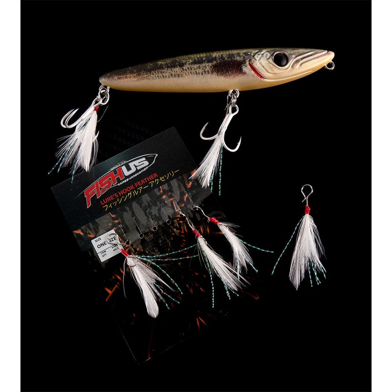 Hook Feather 4,9 cm|Red|White