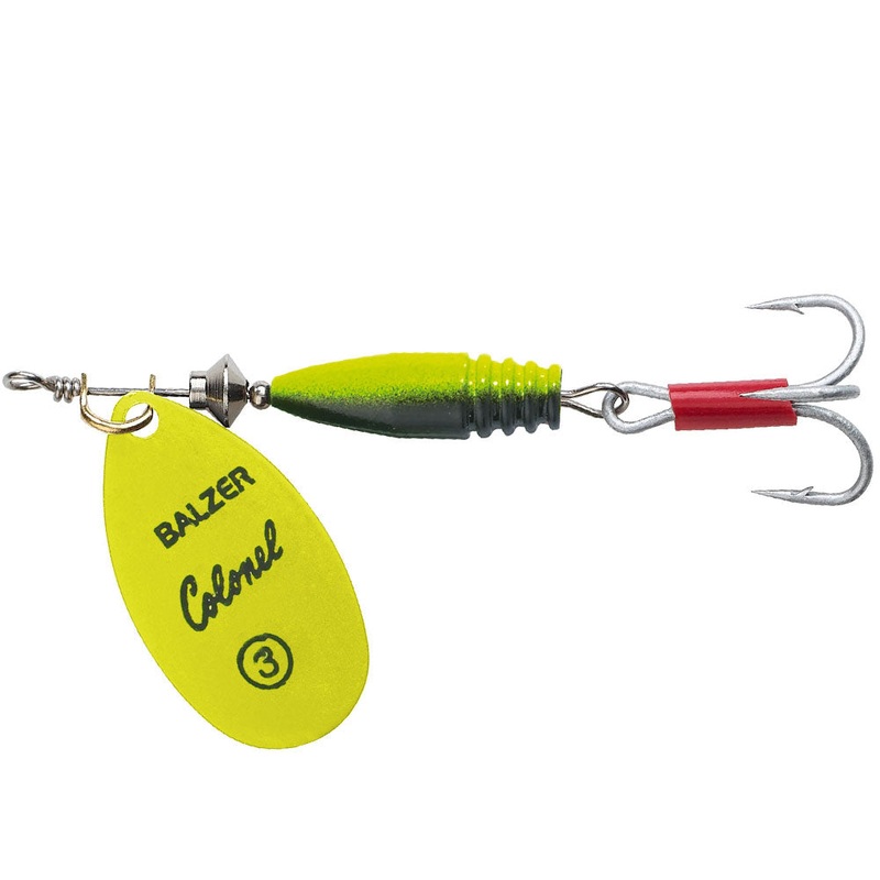 Colonel Classic Fluo Spinner|1 / 3.0 g|2 / 5.0 g|3 / 7.0 g|4 / 10.0 g|5 / 14.0 g|Gelb|Rot|Rot-Gelb-Grn