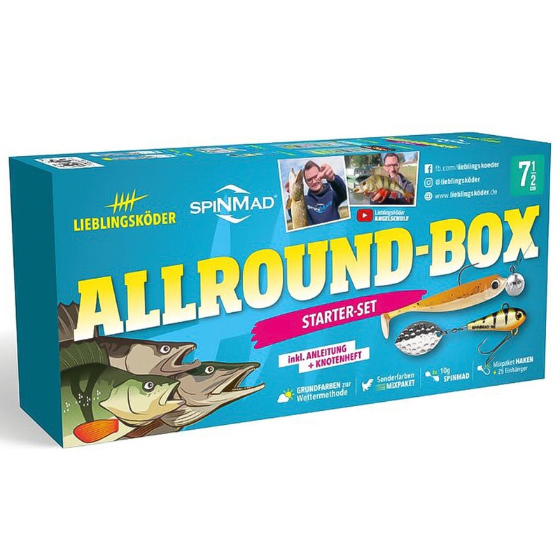 Zielfisch-Boxen|Allroundbox / Starter-Set|Barschbox / Starter-Set|Hechtbox / Starter-Set|Zanderbox / Starter-Set