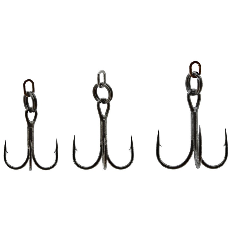 Rigged Seatrout Treble Hooks|Black|UV Orange||4||6||8
