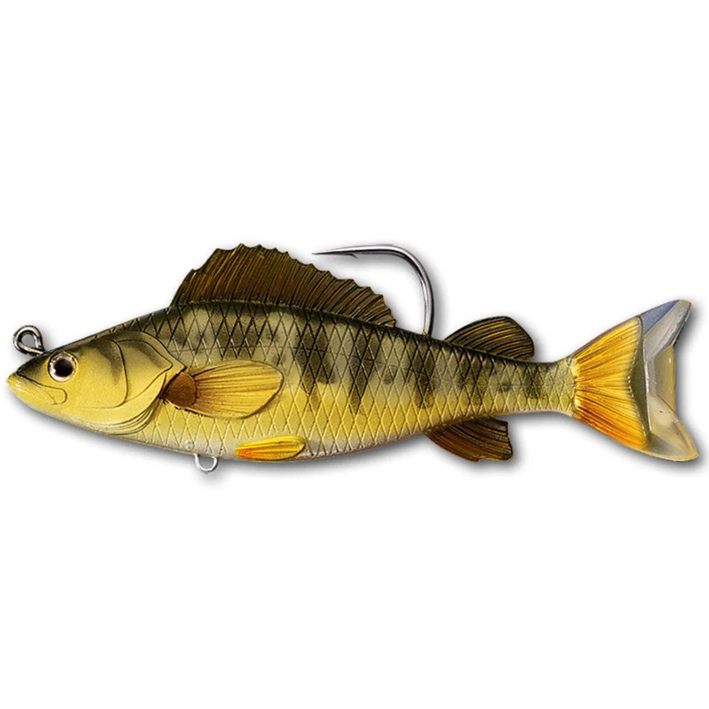 Yellow Perch Swimbait|11.5 cm|14 cm|Gold/Olive|Yellow/Green