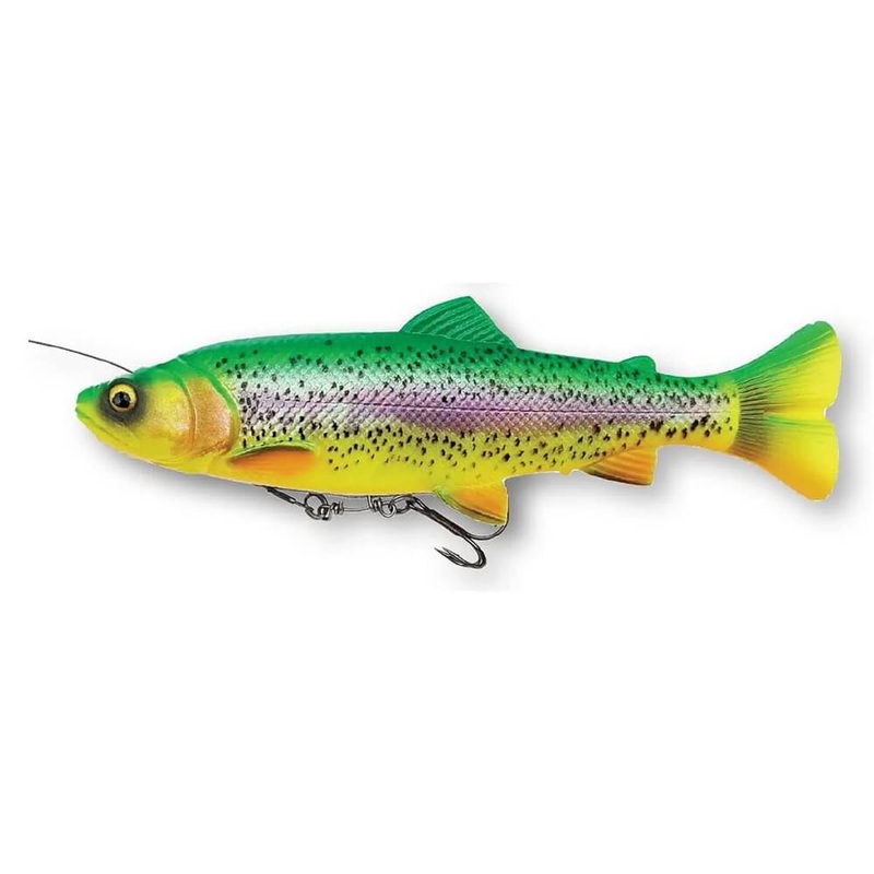 4D Line Thru Pulse Tail Trout|16 cm / 51 g|Fire Trout|Green Silver|Lemon Trout