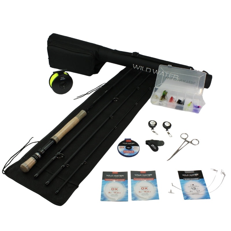 Deluxe Fly Fishing Kit, 7/8wt Rod | 9ft | 4piece | Wild Water Fly Fishing