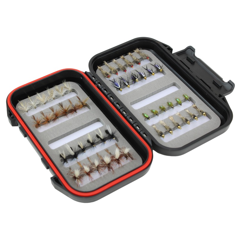 Dry and Nymph Fly Assortment, 48 Flies | Fly Box | Wild Water Fly Fishing