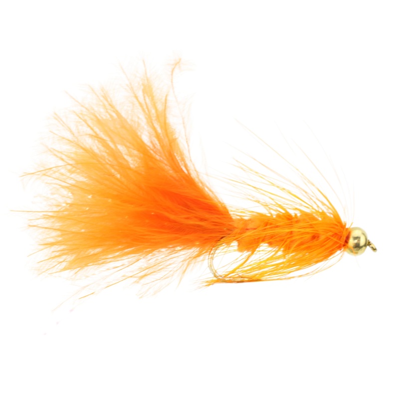 Bead Head Orange Wooly Bugger Fly Tying Material Kit, size 10 | Wild Water Fly Fishing