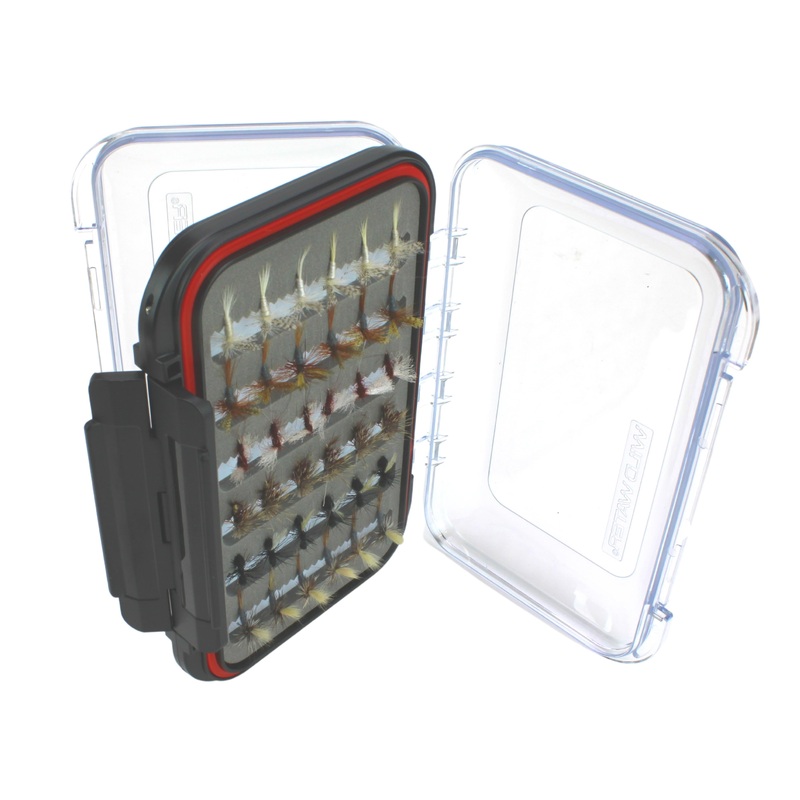 Dry and Nymph Fly Assortment, 66 Flies | 2 Sided Fly Box | Wild Water Fly Fishing