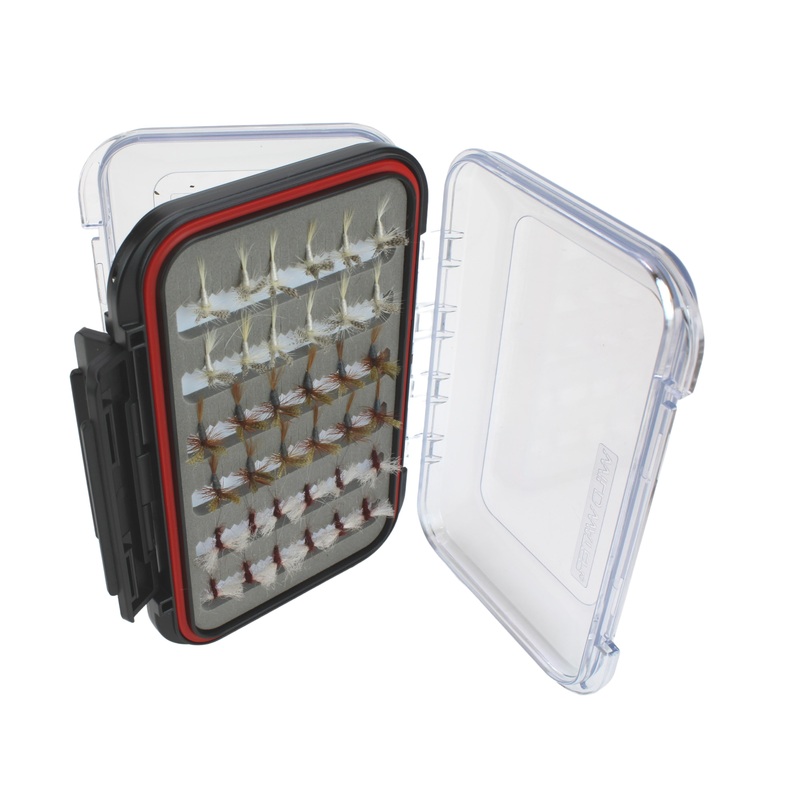 Dry Fly Assortment, 72 Dry Flies | 2 Sided Fly Box | Wild Water Fly Fishing