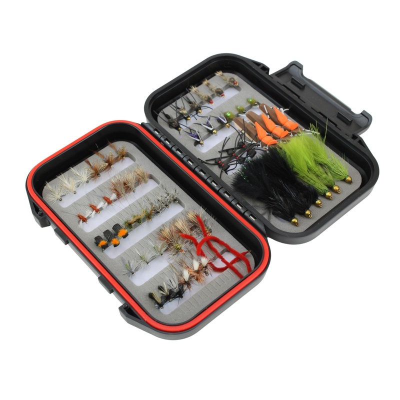 Mini Mega Fly Assortment, 60 All-Time Most Popular Flies | Fly Box | Wild Water Fly Fishing
