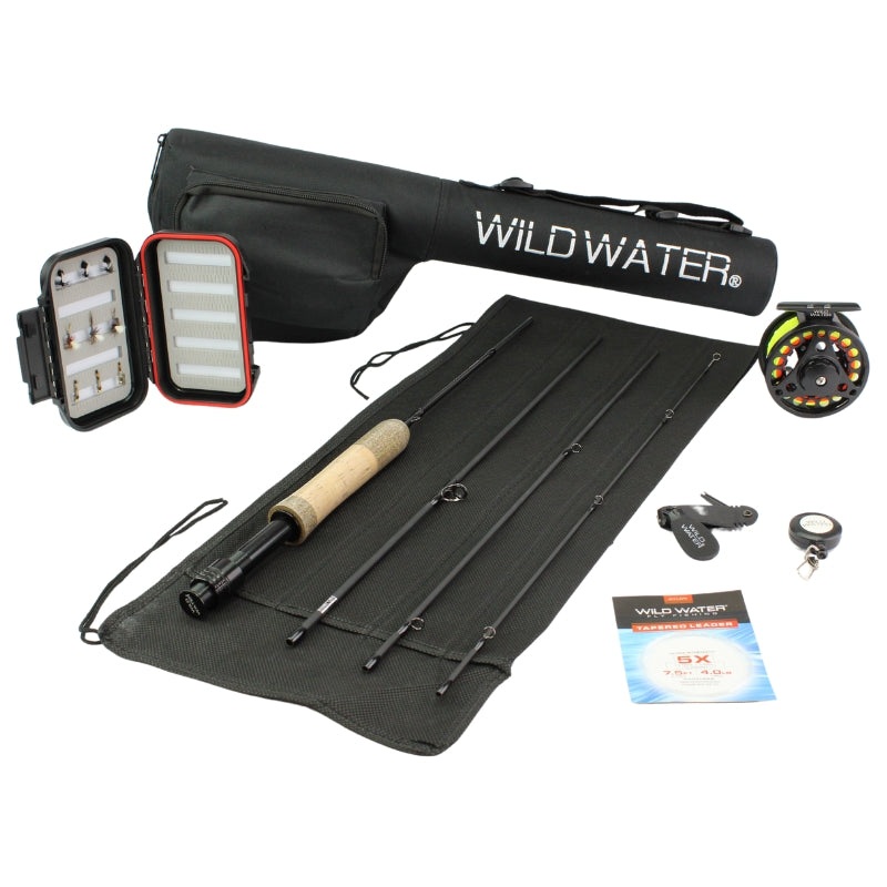 Standard Fly Fishing Kit, 3wt Rod | 5’6ft | 4-piece | Wild Water Fly Fishing