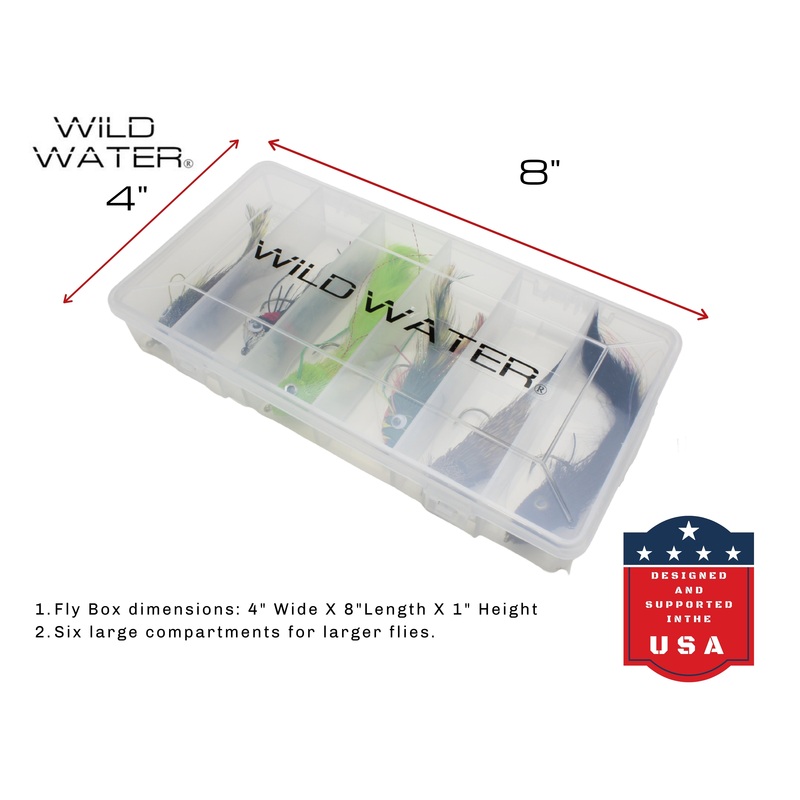 Top Water Deer Hair Fly Assortment, 6 Pieces | Bass and Pike Flies | Wild Water Fly Fishing