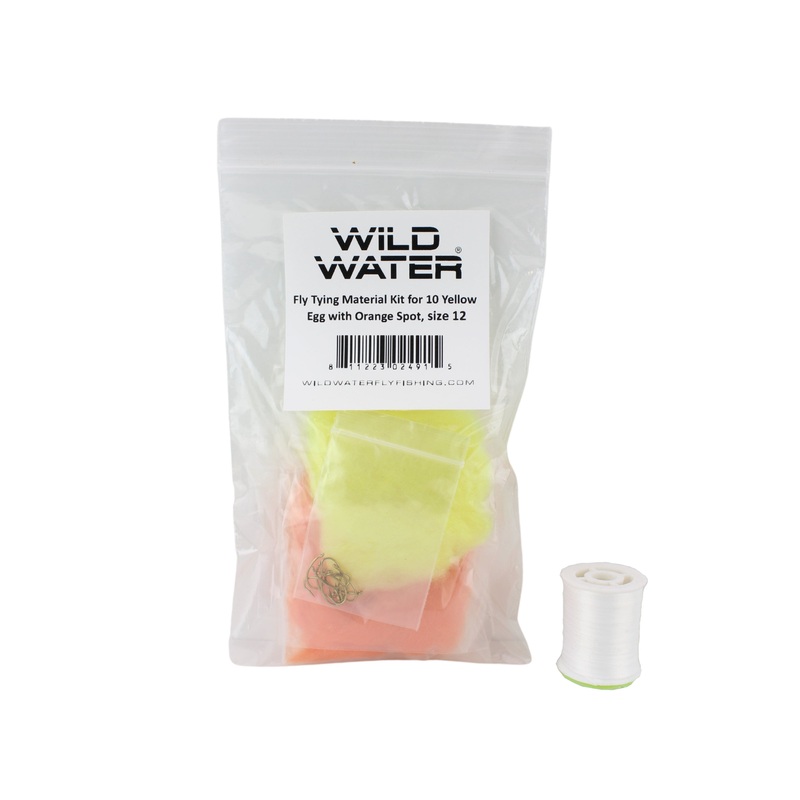 Yellow Egg Fly Tying Material Kit, size 12 | Wild Water Fly Fishing
