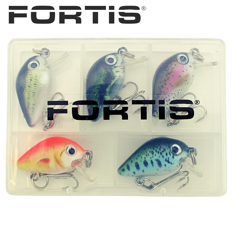 5pc Mini Crankbait Assortment, 1 Long | Floating | FORTIS