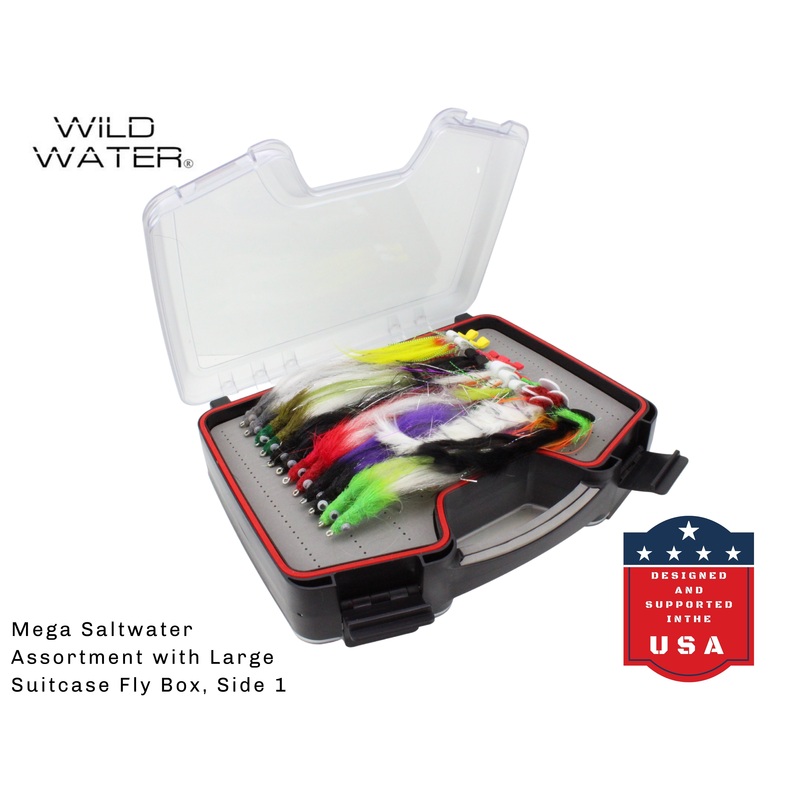 Big Flies for Big Fish Mega Fly Assortment, 60 Flies | Fly Suitcase | Wild Water Fly Fishing