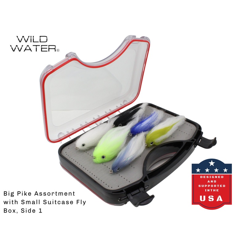 Large EP Fly Assortment, 12 Flies | Freshwater and Saltwater | Fly Suitcase | Wild Water Fly Fishing