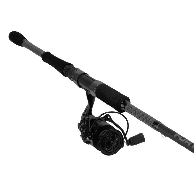 7′ Medium Action Spinning Rod and Reel Package, 2 Piece Fiberglass/Graphite Spinning Rod  |4000 Spinning Reel | FORTIS