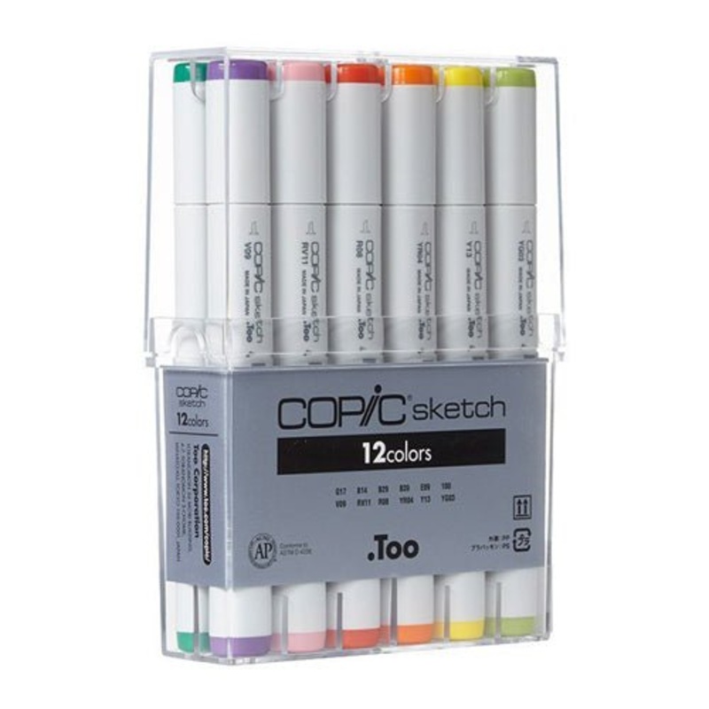 Copic Sketch Markers 12 Piece Basic Set