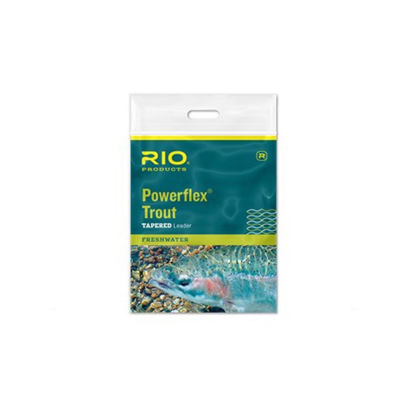 RIO Powerflex Trout Leader|6X|5X|4X|3X|2X|1X|0X|7X|9 ft|12 ft|Single|Three Pack