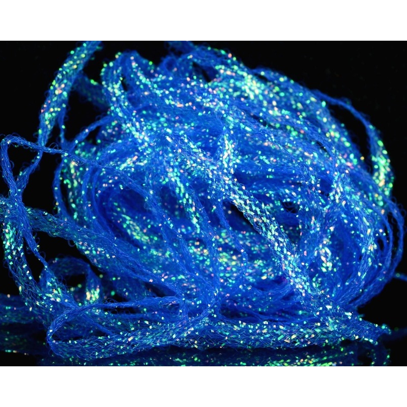 Hareline Flat Diamond Braid|Bright Blue|Chartreuse|Gold|Orange|Peacock|Pearl|Purple|Red|Root Beer|Shrimp Pink|Silver|Yellow