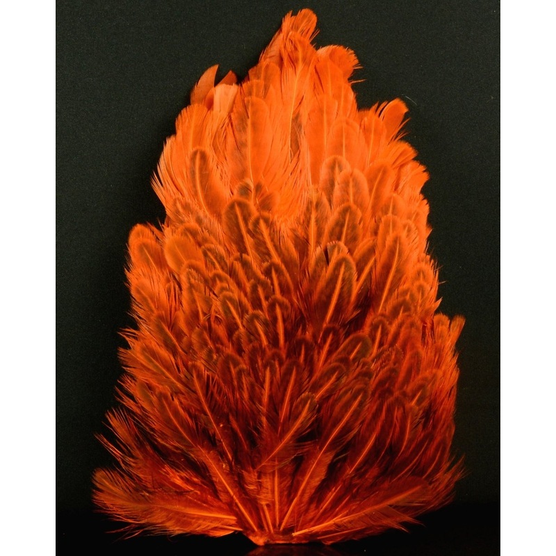 Hareline India Hen Back|Black|Crawfish Orange|Natural|Olive|Prince Nymph Brown