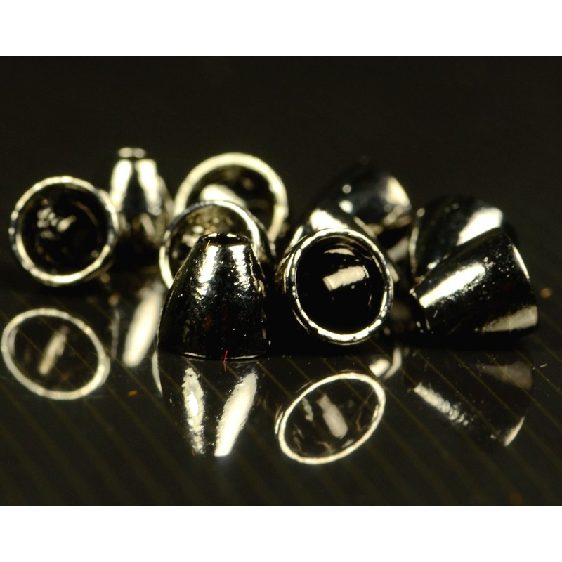 Hareline Tungsten Cones|Small|Medium|Large|Black|Gold|Nickel|Copper