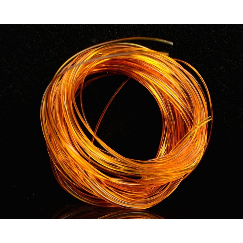 Hareline Vinyl Rib|Midge|Nymph|Medium|Amber|Black|Brown|Chartreuse|Clear|Fluorescent Pink|Green|Grey|Olive|Orange|Purple|Red|Rust|Shrimp Pink|Tan|Yellow