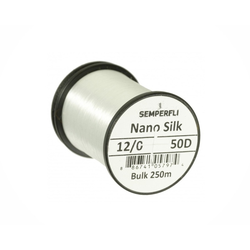 Semperfli Nano Silk Bulk|3/0 – 200D|6/0 – 100D|12/0 – 50D|18/0 – 30D|White|Black +|Black