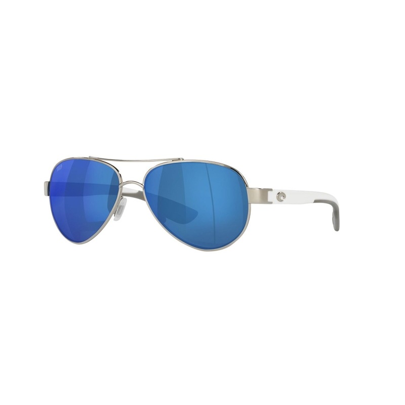 Costa Loreto Sunglasses|Ocearch Brushed Silver|Palladium|Green Mirror Polarized Polycarbonate|Blue Mirror Polarized Polycarbonate