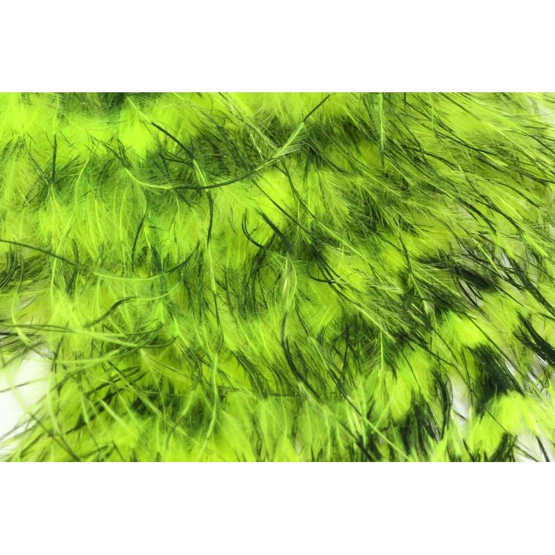 Hareline Jailhouse Marabou|Fl. Chartreuse Barred Black|Fl. Hot Pink Barred Purple|Hot Orange Barred Black|Light Olive Barred Brown|Olive Barred Black|Tan Barred Black|White Barred Black|Yellow Barred Red|Brown Olive Barred Black