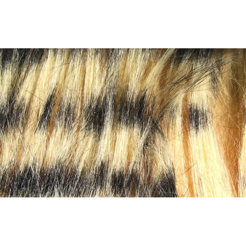 Hareline Barred Pseudo Hair|Peach|White