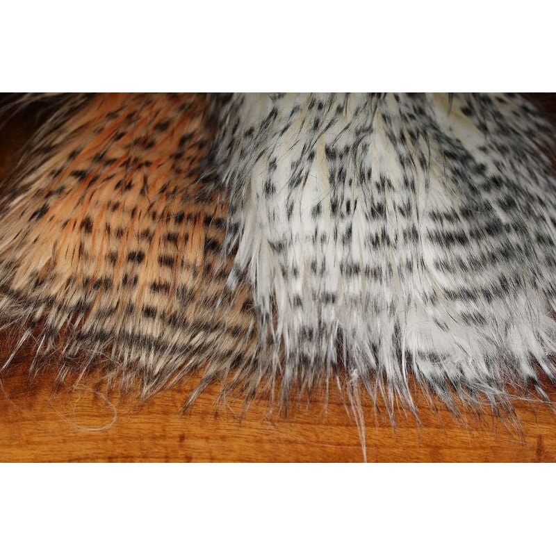 Hareline Barred Pseudo Hair|Peach|White