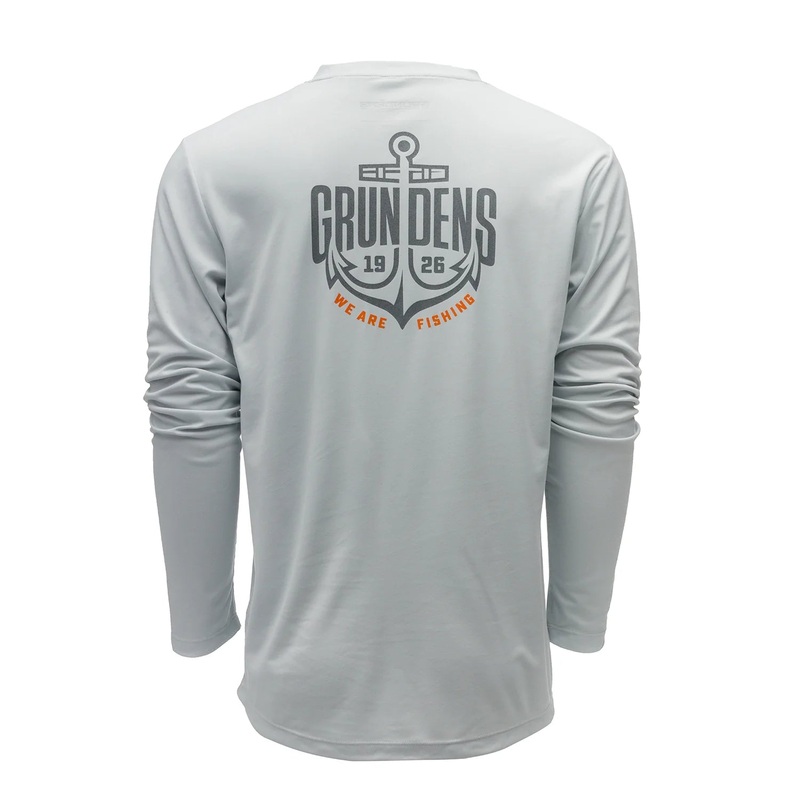 Grundens Logo Anchor LS Tech Tee