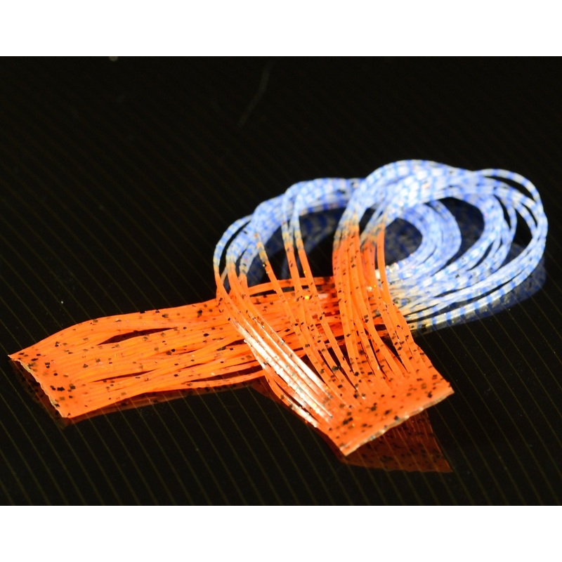 Hareline Crab Crusher Legs|Rust Blue Barred Clear|Blue White Barred Olive|Shrimp Blue Barred Clear