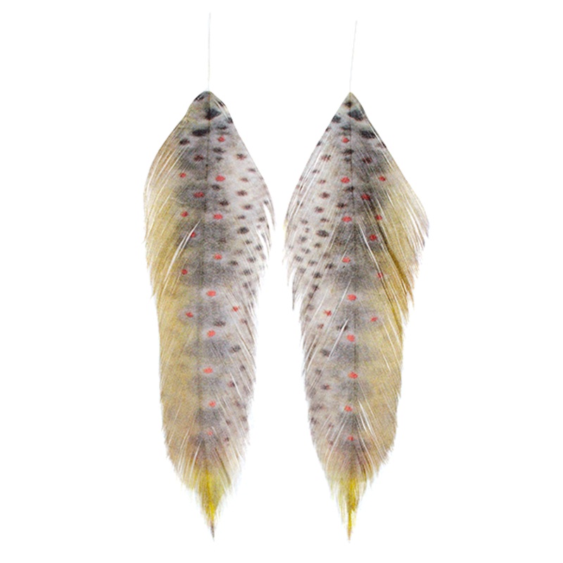 Galloup’s Fish Feathers|Juvy Rainbow|Mossy Brown|Fire Tiger|Buttery Brown