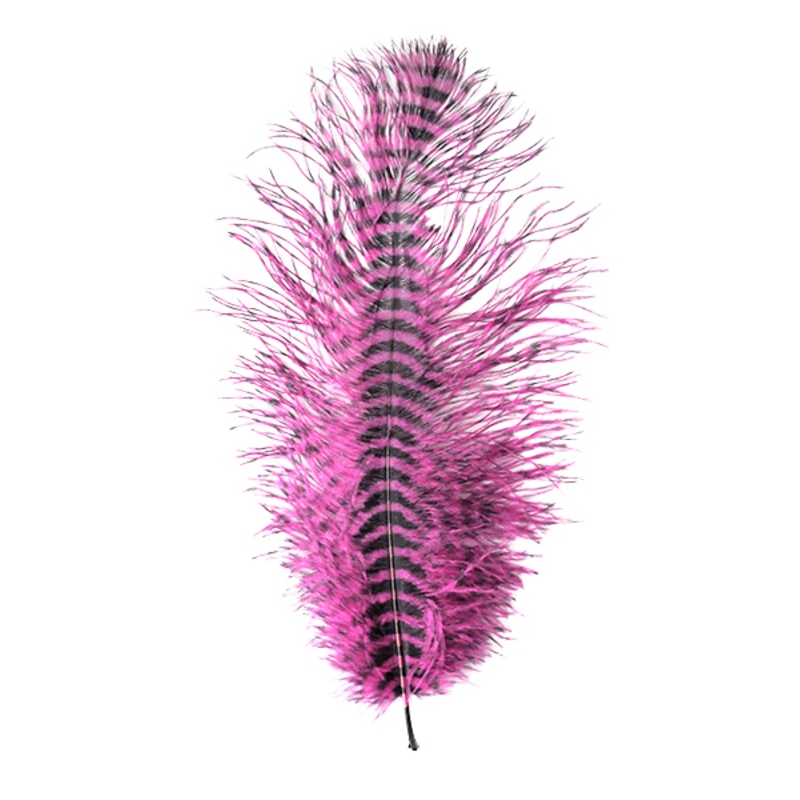 MFC Barred Ostrich Plume|Blue/Black|Chartreuse/Black|Fuchsia/Black|Fuchsia/Purple|Kingfisher Blue/Royal Blue|Kingfisher Blue/Black|Olive/Black|Orange/Black|Purple/Black|White/Black|Yellow/Black