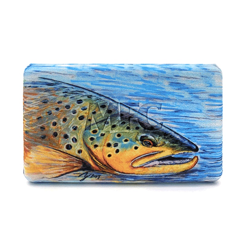 MFC Midge Flyweight Fly Box|Hallock’s Brown Trout|Udesen’s Keep ‘Em Wet|Maddox’s Go Pro Bow