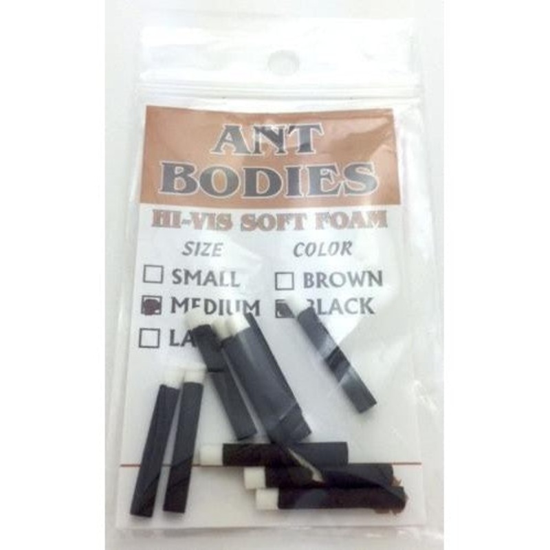 Wapsi Foam Ant Bodies|BLACK|CINNAMON|1/16|1/8