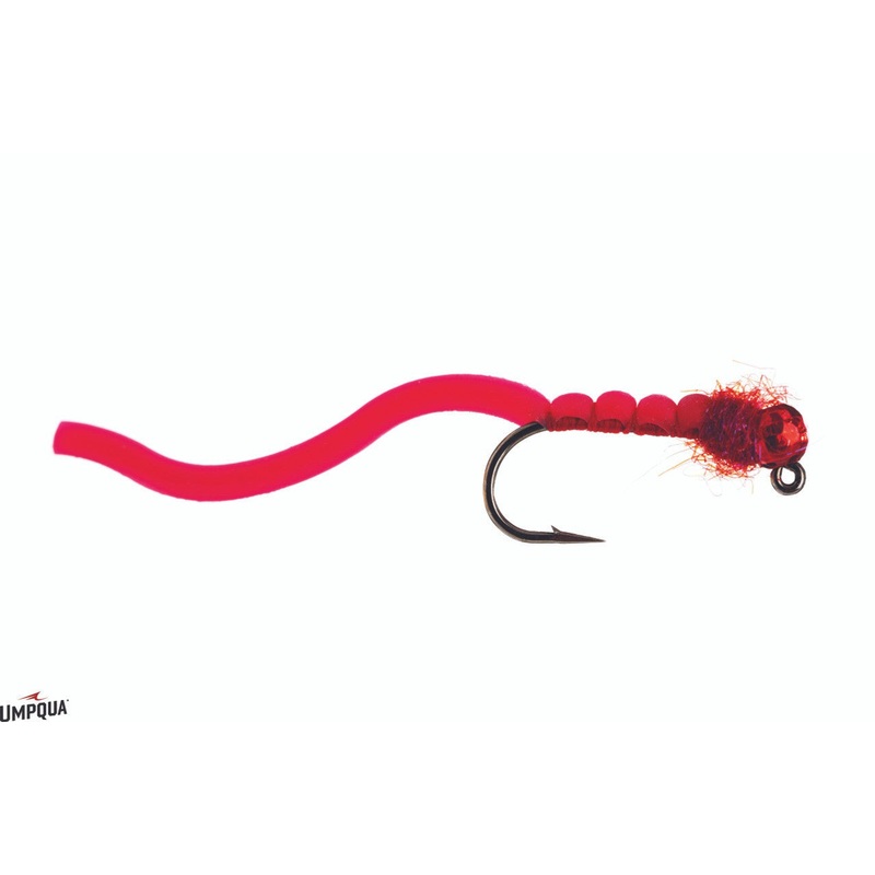 Squirmy Wormie Jigged|BLD RED|HOT PINK|TAN|12