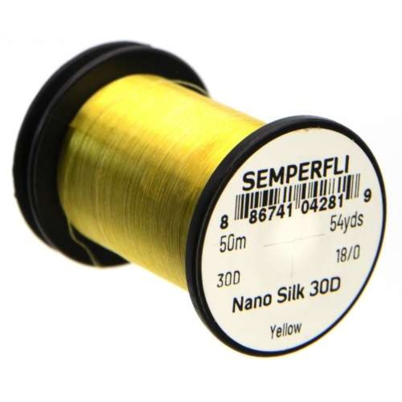 Semperfli Nano Silk 30D 18/0|BLACK|BR BEIGE|BROWN|COPPER|DK GREEN|GREY|LIME|OLIVE|ORANGE|PINK|PURP|RED|WHITE|YELLOW|18/0