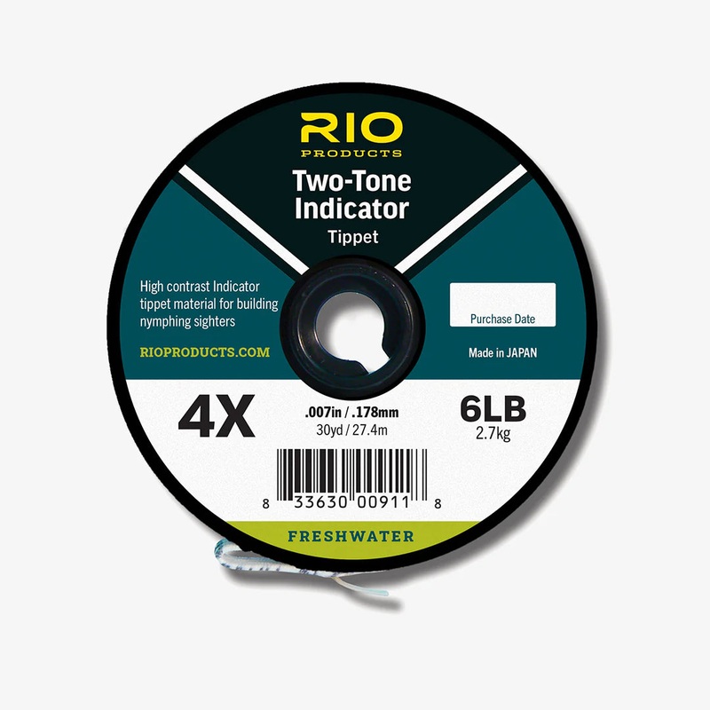 Rio 2 Tone Indicator Tippet|BLK/WHI|1X|2X|3X|4X|5X|6X
