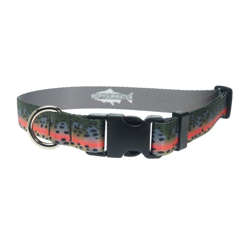 Dog Collar by Rep Your Water|Topo Trout|Rainbow Trout Skin|Brown Trout Skin|Large|Small