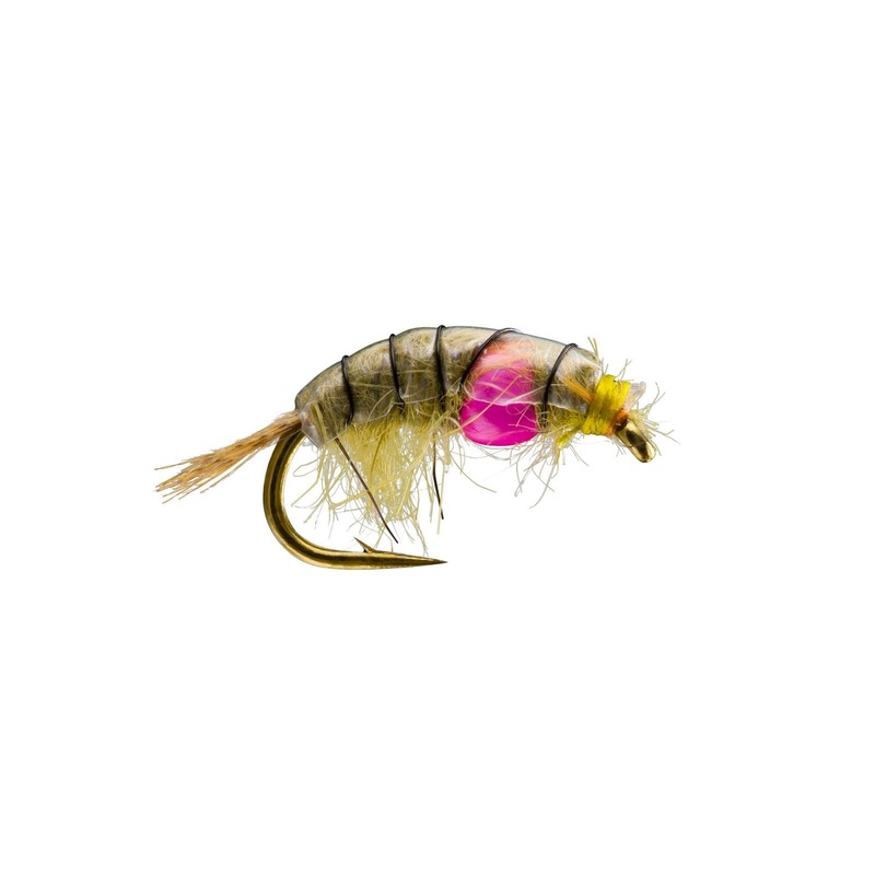 RIO’s Midweight Scud Fly|Tan|Rainbow|Light Olive|Gray|Hot Pink||12||14||16