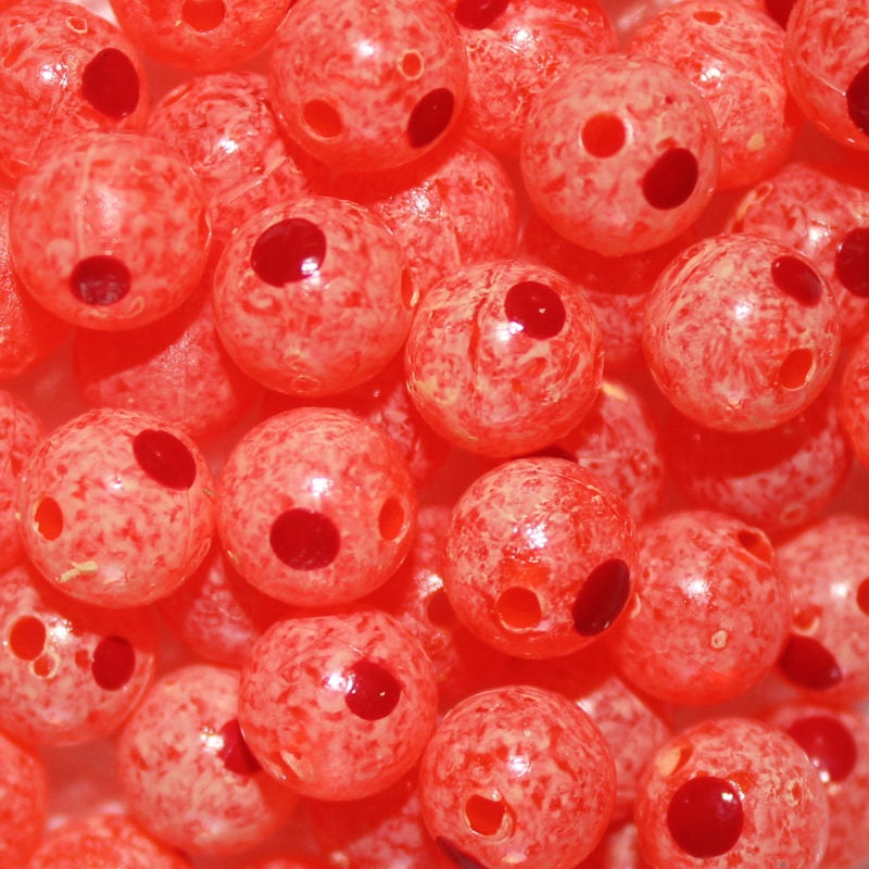 Blood Dot Eggs by TroutBeads|Nat Roe|Tangerine|Sun Orng|Peach King|Mango|10mm|12mm|14mm|6mm|8mm