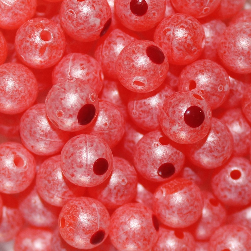 Blood Dot Eggs by TroutBeads|Nat Roe|Tangerine|Sun Orng|Peach King|Mango|10mm|12mm|14mm|6mm|8mm