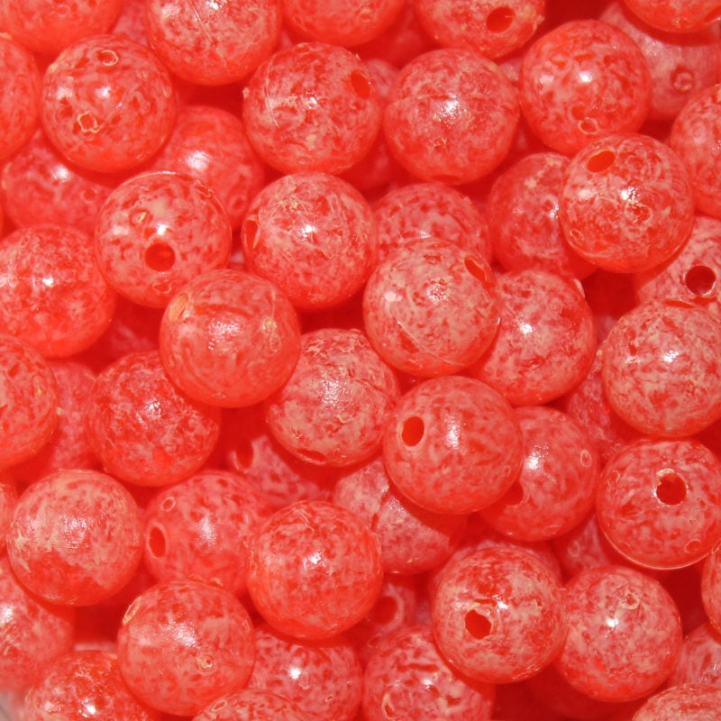 Mottled Beads by TroutBeads|Nat Roe|Tangerine|Orange Clear|Dark Roe|Ruby Roe|Caramel|Fluo Orng|Sun Orng|Orng Pearl|6mm|8mm|10mm|12mm|14mm