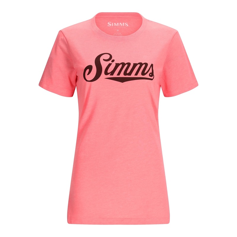 Simms W’s Crew Logo T-Shirt|Watermelon Heather|XS|Small|Medium|Large|XL|2XL