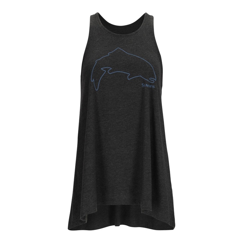 Simms W’s Trout Outline Tank|Charcoal Heather|XS|Small|Medium|Large|XL|2XL