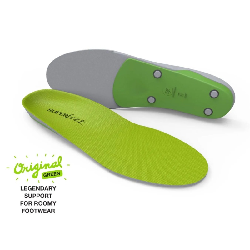 Superfeet Green|Mens 7.5-9 (W 8.5-10)|Mens 9.5-11 (W10.5-12)|Mens 11.5-13|Mens 13.5-15
