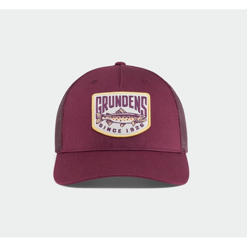 Grunden’s Trout Patch Trucker|Maroon